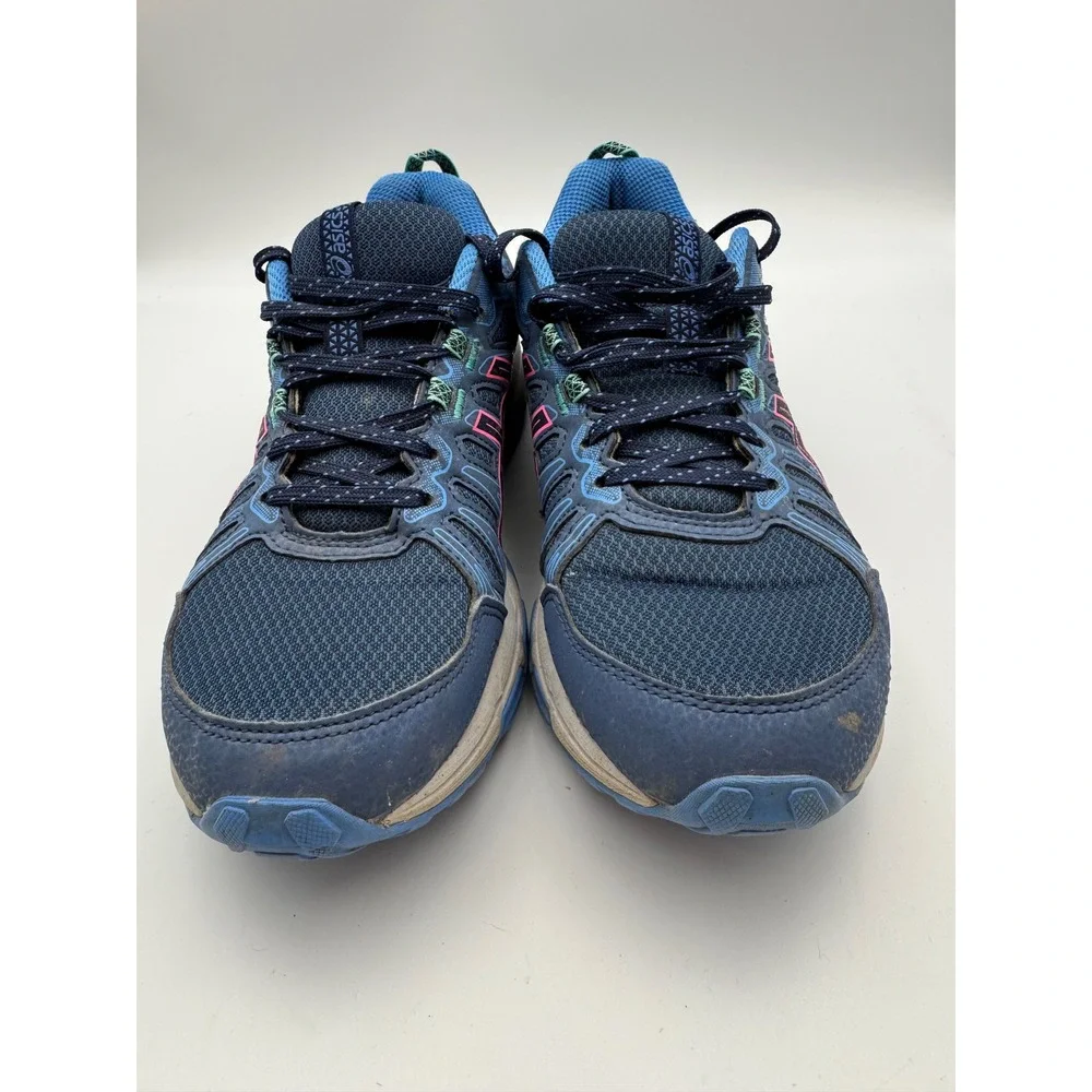 Asics‎ Gel-Venture 7 Womens Running Shoes Navy Blue Pink Teal 1012A476 Size 8.5